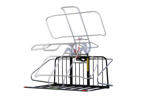 Bewegungsbereich des hydraulischen Niederhalters