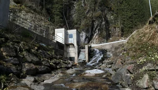 Wasserfassung des Wasserkraftwerks